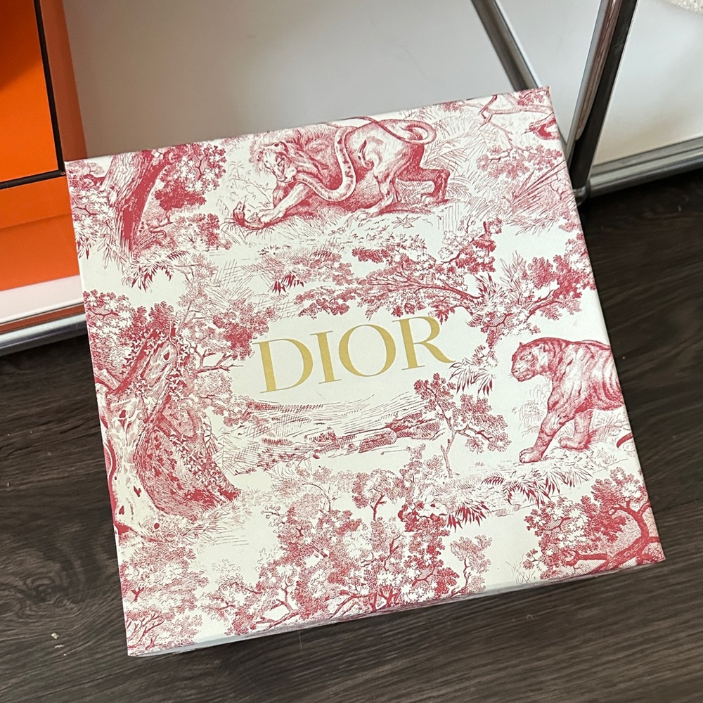 Dior Red and Gold Illustrated Box perfect for gift